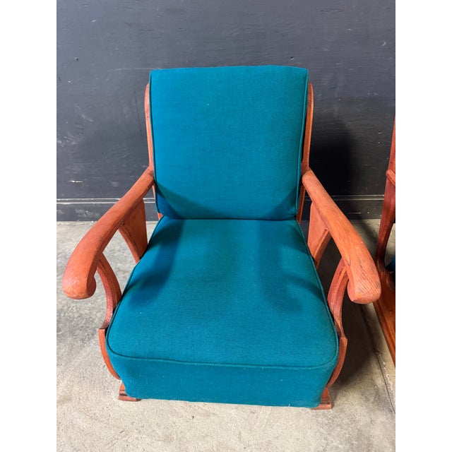 Pair of 1960s Art Deco Lounge Chair For Sale - Image 9 of 10