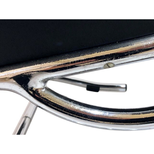 Metal Set of Curved Steel Tube Lounge Chairs, 1950s For Sale - Image 7 of 8