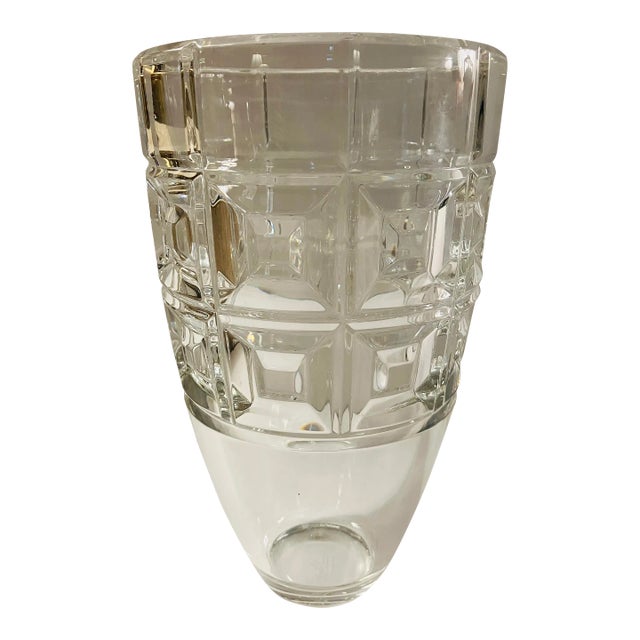 1960s Rosenthal Crystal Vase in the Style of Josef Hoffman For Sale