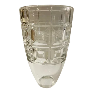 1960s Rosenthal Crystal Vase in the Style of Josef Hoffman