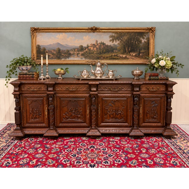 ~~EXQUISITE Antique French Breton Style Oak Server, Sideboard or Buffet~~c.1900-20s This is the finest example of an...