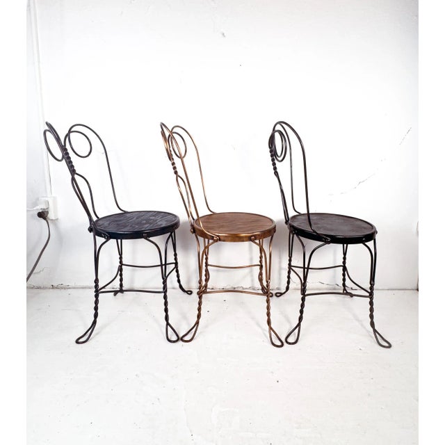 Vintage "Owl Eyes" Ice Cream Parlor Chairs For Sale In Portland, OR - Image 6 of 16