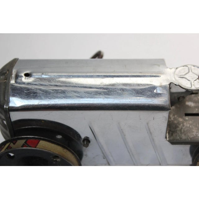 Silver Vintage Metal Windup Model Car For Sale - Image 8 of 12