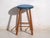 Vintage Wooden Stool with Round Seat, Central Europe, 1950 For Sale - Image 5 of 7