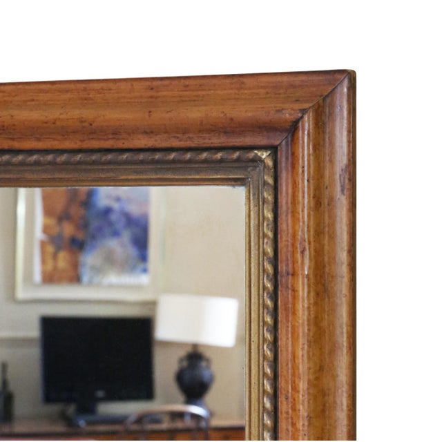 Antique Birdseye Maple Overmantle Wall Mirror, 1800s For Sale - Image 6 of 9