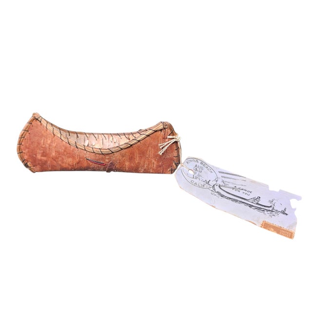 A vintage 1942 Birch Bark, "Mailer Canoe" from Kings Beach, CA, features a 1½-cent Martha Washington stamp. This miniature...