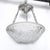 Art Deco Frosted Glass Floral Cubist Chandelier W/ Chrome Fittings Signed Degué For Sale - Image 16 of 18