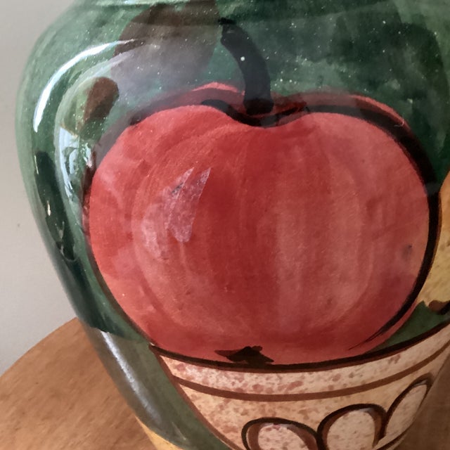 Mid 20th Century Vintage Ceramic Vase Hand Painted Handcrafted by Bellini Piu Art Studio Pottery Italy For Sale - Image 5 of 12