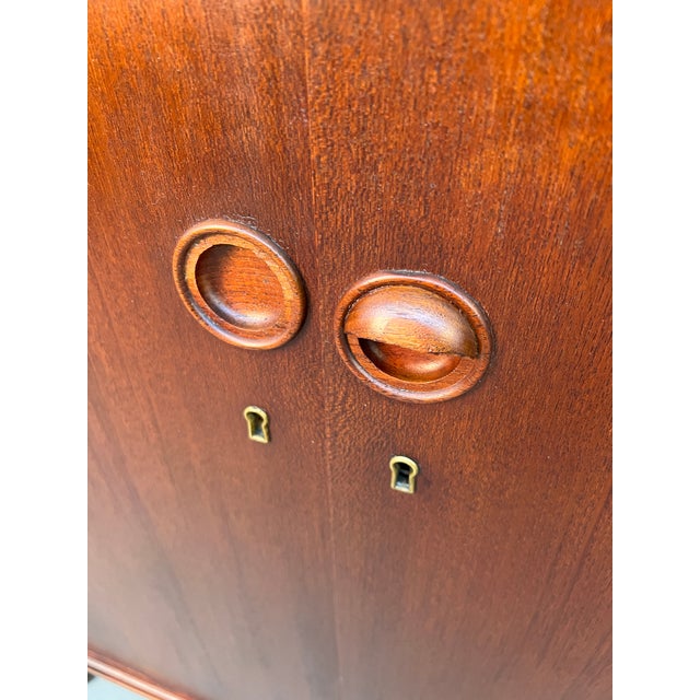 Danish Teak Mid-Century High-Boy Gentleman’s Wardrobe For Sale - Image 16 of 17