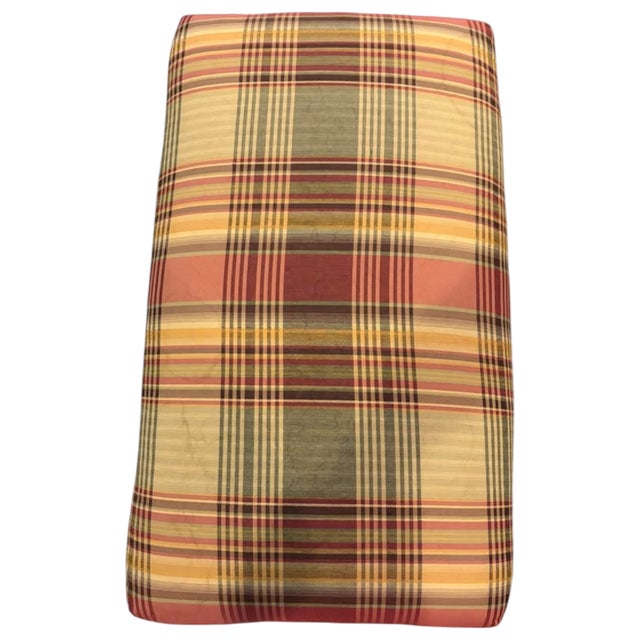 Textile Discover a Stunning Rare Vintage Pair of High-Back Armchairs & Ottoman by Ethan Allen For Sale - Image 7 of 12