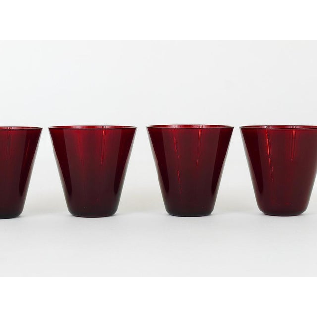 Mid-Century Drinking Glasses by Kaj Franck for Nuutajarvi Nottsjo Finland, 1950s, Set of 4 For Sale - Image 12 of 14
