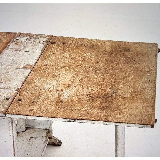 Gustavian (Swedish) Antique Folding Table, 1850 For Sale - Image 3 of 5