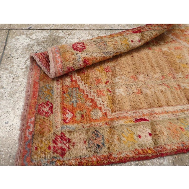 Camel Galerie Shabab Collection Early 20th Century Turkish Angora Oushak Throw Rug For Sale - Image 8 of 8