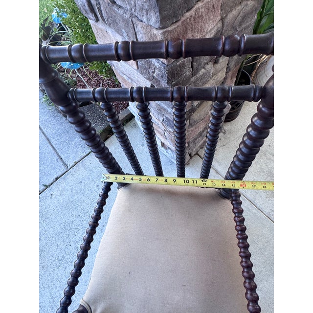 Late 19th Century Handsome Carved Bobbin or Spool Chair For Sale - Image 4 of 12