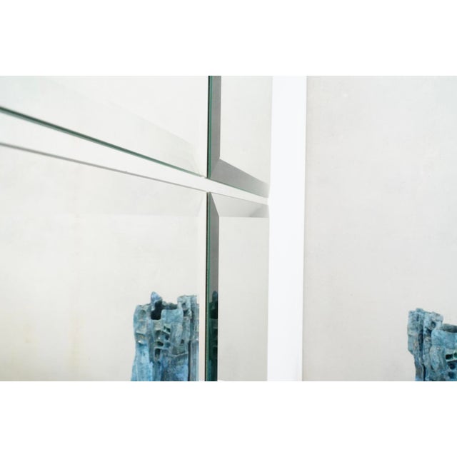 Square Glass Art Mirror by Michel Martens, Belgium, 1970s For Sale - Image 10 of 14