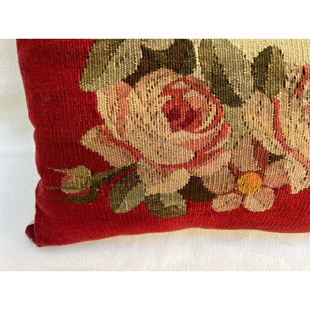 Mid 19th Century Pillow With 19th Century Aubusson Tapestry For Sale - Image 5 of 6