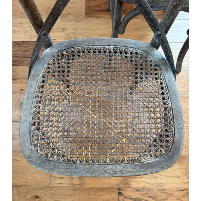 Restoration Hardware Madeleine Rattan Dining Side Chairs With Cushions-Set of 10 For Sale - Image 10 of 12