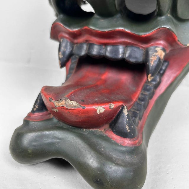 Antique Japanese Noh Theater Mask For Sale - Image 17 of 18
