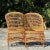 Late 20th Century Vintage Coastal Woven Rattan Tete a Tete Sofa For Sale - Image 5 of 7