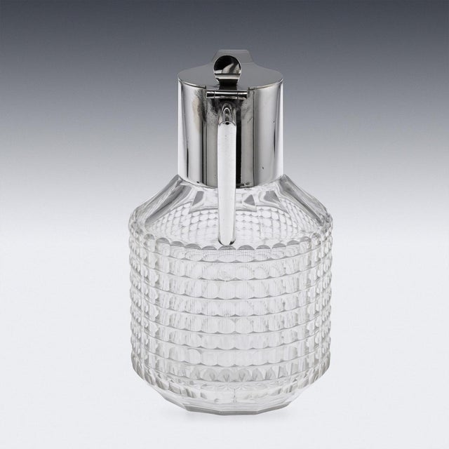 Antique German Silver Plated and Cut Glass Claret Jug from WMF, 1890s For Sale - Image 4 of 18