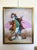 Figurative Late 20th Century Oil Painting Clown Musician Signed L. Angeli Colorful Figurative Art Circus For Sale - Image 3 of 12