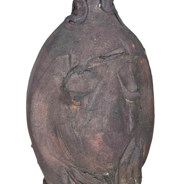 Claude Horan Signed Hawaiian Studio Pottery Female Sculpture 14" For Sale - Image 9 of 18
