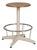 Vintage Industrial Metal and Wood Stool, 1960s For Sale