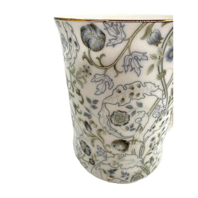 Morris & Co Botanical Porcelain Mugs Featuring the "Lodden" Floral Design by William Morris - Set of 6 For Sale In New York - Image 6 of 7