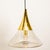 Metal Cone Shape Brass & Clear Glass Pendant Light from Limburg For Sale - Image 7 of 14