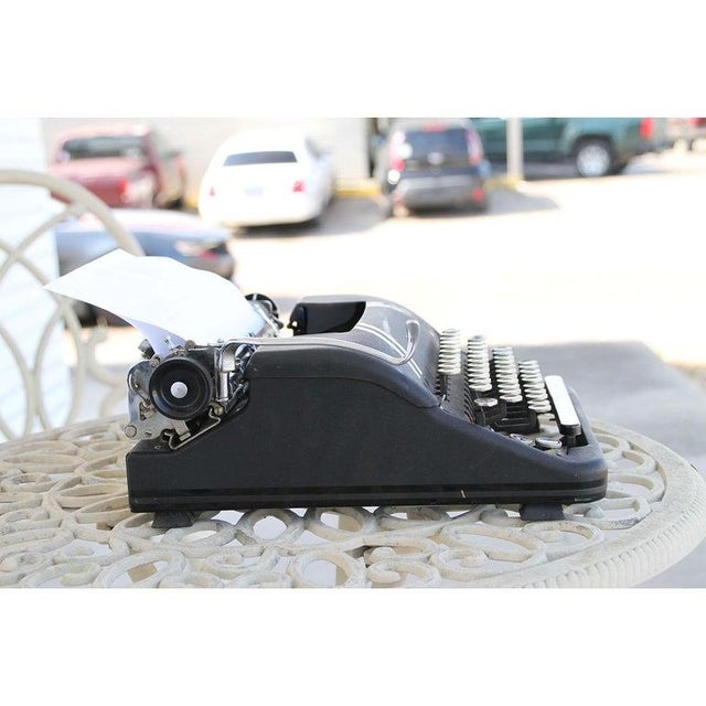 Metal Vintage Smith Corona Typewriter and Case For Sale - Image 7 of 12