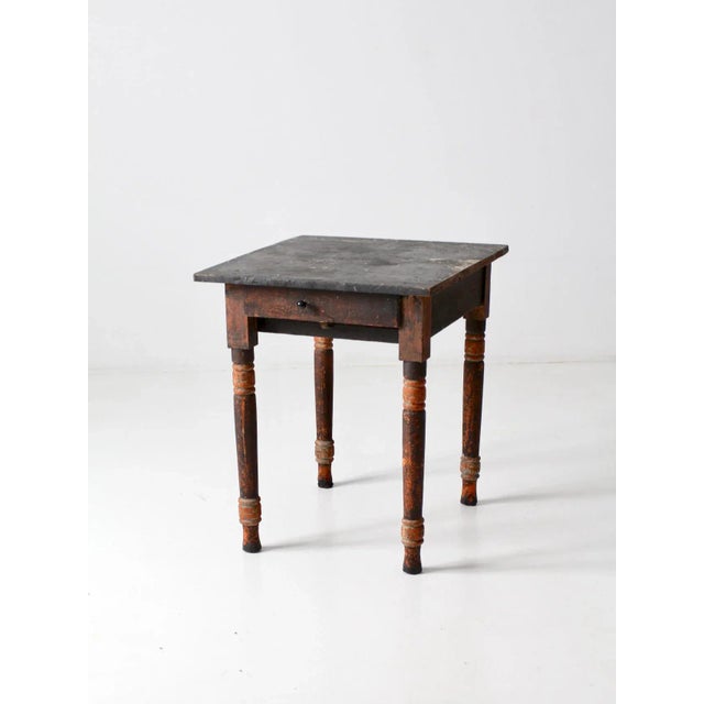 Antique Primitive Side Table With Drawer Chairish