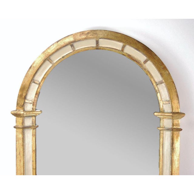 Vintage Giltwood Panel Arched Wall Mirror Chairish