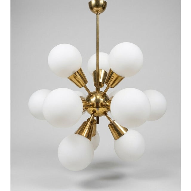 Mid-Century Modern Mid-Century Sputnik Chandelier in Glass from Kamenický Šenov, Czechoslovakia, 1960s For Sale - Image 3 of 5
