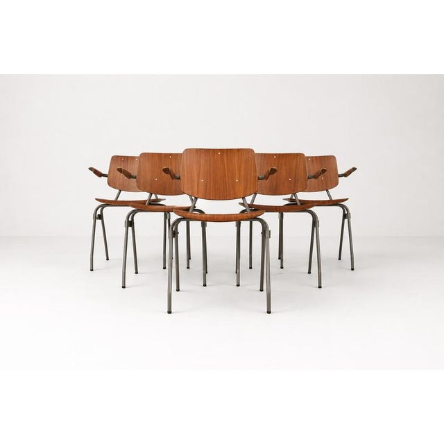 315 Stacking Chairs by Kho Liang Le for Car Catwijk, Set of 6 For Sale - Image 10 of 10