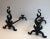 Cast Iron and Wrought Ironandirons, French, circa 1940 - A Pair For Sale - Image 11 of 13