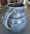 Gothic '90s Acid Wash Blue and Armadillo Striped Pitcher Planter For Sale - Image 3 of 4