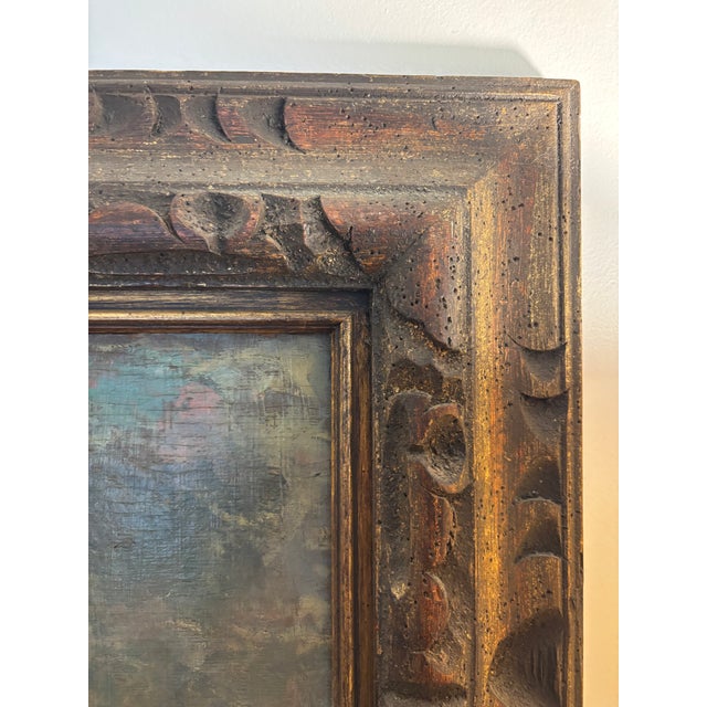 1940s Oil on Board Original Portrait, Signed and Dated P. Zurini, 1948 For Sale - Image 5 of 15