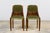 Early 20th Century 1920s French Art Deco Walnut Gondola Dining Chairs in Olive Green - Set of 8 For Sale - Image 5 of 18