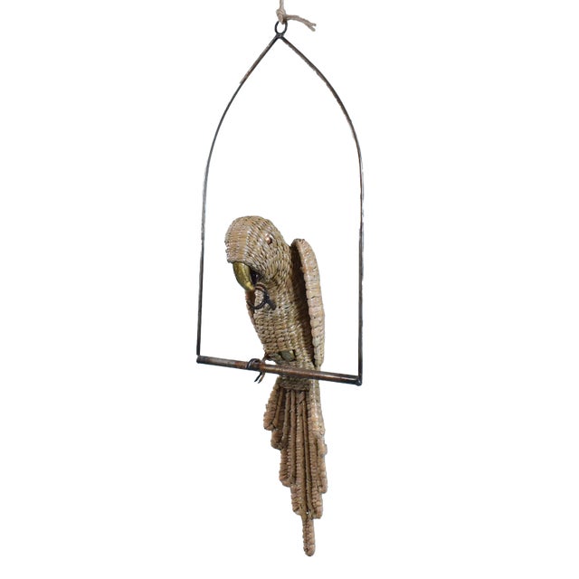 Tan Small Macaw on a Swing by Mario Lopez Torres For Sale - Image 8 of 8