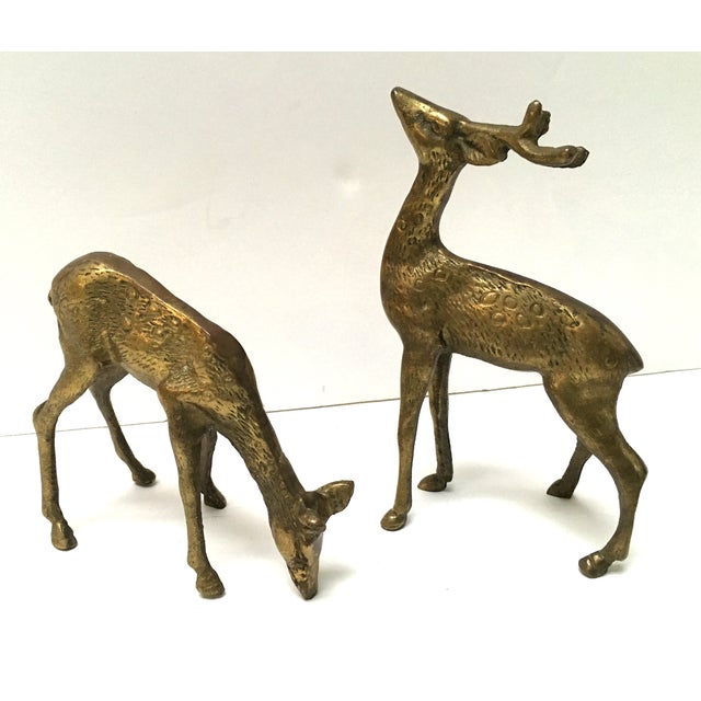Vintage Brass Deer Figurines Pair Chairish