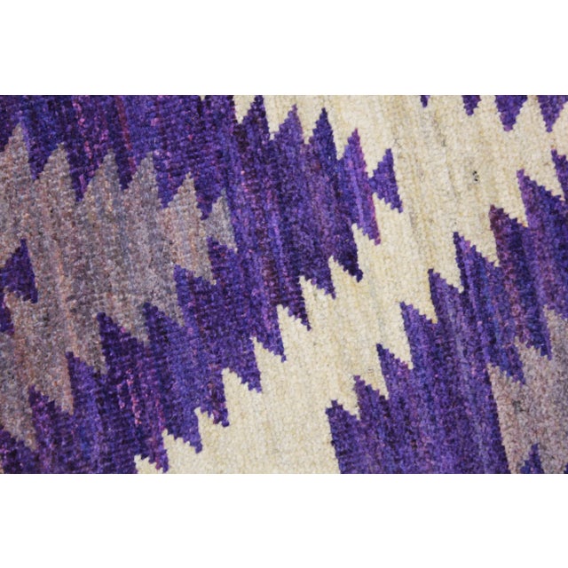 Modern Purple Pattern Rug For Sale - Image 4 of 9