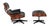 Lounge chair model 670 and matching ottoman model 671 - designed in 1956 Black lacquered steel base, walnut plywood frame...