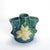 Mid-Century Modern Roseville Art Pottery Blue Flower Frog With Clematis Pattern Mid 20th Century For Sale - Image 3 of 8