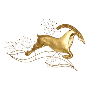 Curtis Jere Brass Gazelle Wall Sculpture