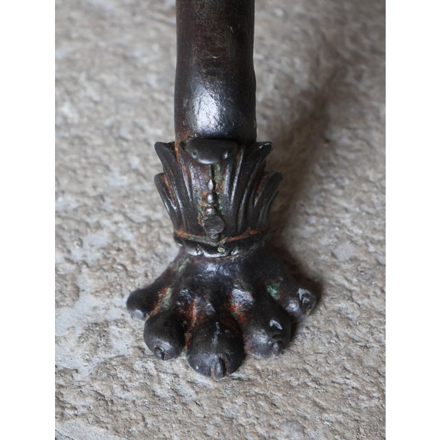 Black 19th Century French Cast Iron Bistro Table with Claw Feet from Arras, 1890s For Sale - Image 8 of 11