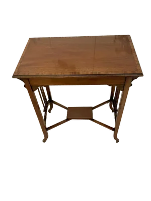 Antique Edwardian Mahogany Inlaid Side Table