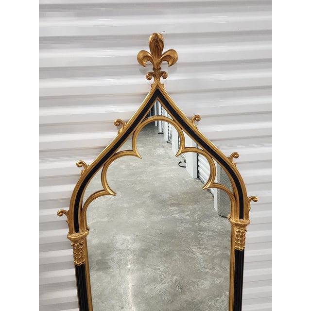 Carvers' Guild Carver's Guild Gothic Revival Giltwood Mirror For Sale - Image 4 of 12