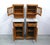 Two antique Biedermeier bedside tables with attached glass-fronted display cabinets, the cabinets are made of softwood,...