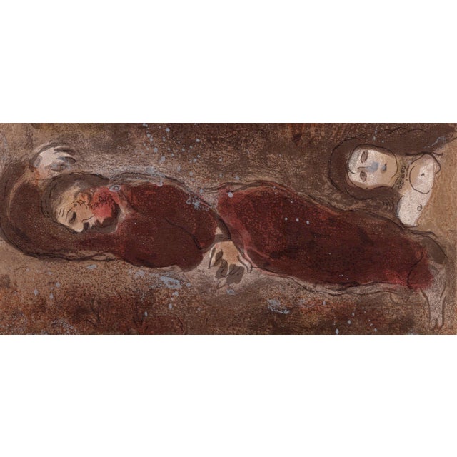 Marc Chagall, Ruth aux pieds de Booz (Ruth at the Feet of Boaz), Nude, 1960, Original Lithograph For Sale - Image 4 of 8
