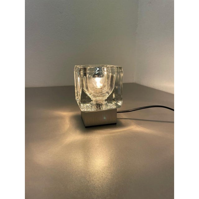 Ice Cube Glass Table Lights attributed to Peill & Putzler, Germany, 1970s, Set of 2 For Sale - Image 15 of 17